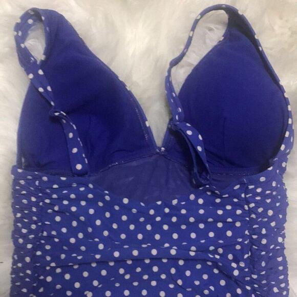 M &S POLKA DOTS BLUE MIX SWIMSUIT SIZES‎ 14 - Picture 3 of 6